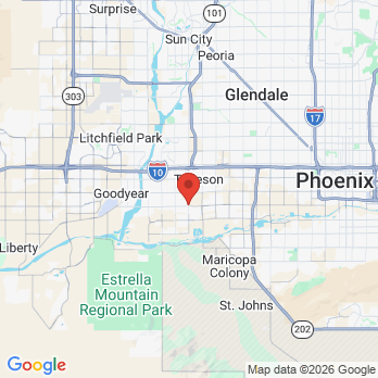 Map to Promenade Dental Group and Orthodontics office in Tolleson, AZ