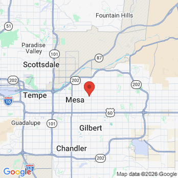 Map to Tru Value Dental office in Mesa, AZ