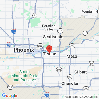 Map to Triton Medical Solutions for an onsite dental practice in Mesa office in Tempe, AZ
