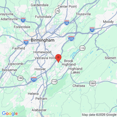 Map to  office in Vestavia, AL
