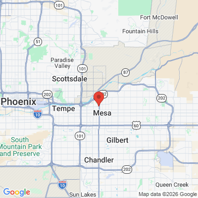 Map to  office in Mesa, AZ