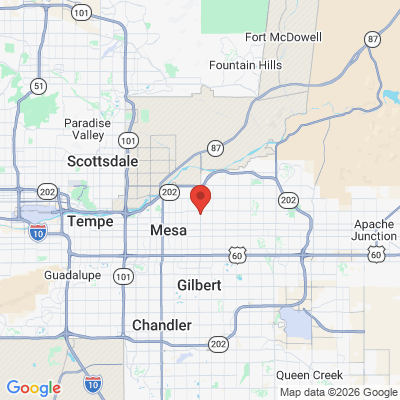 Map to  office in Mesa, AZ