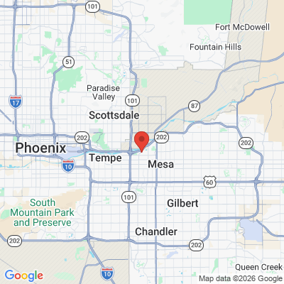 Map to Mesa Dental Home office in Mesa, AZ