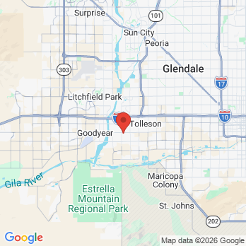 Map to Jet Dental office in Avondale, AZ