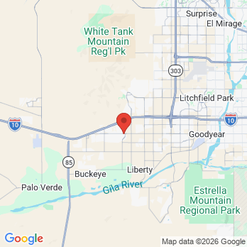 Map to Mountain Shadows Family Dental office in Buckeye, AZ
