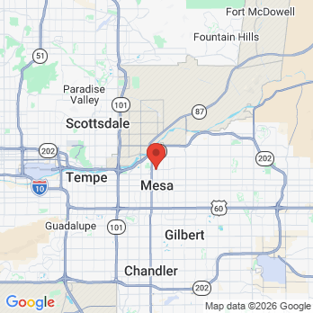 Map to Bret M Ford DDS PC office in Mesa, AZ