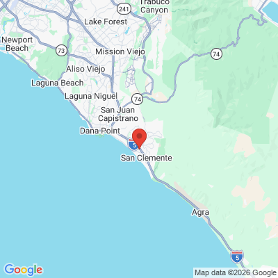 Map to Cheryl McDonough, DMD, APC office in San Clemente, CA