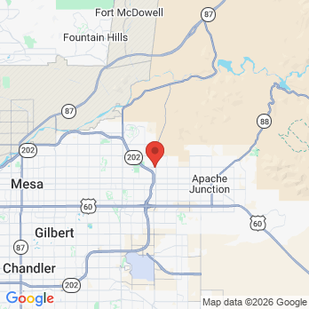 Map to Soft Shores Pediatric Dentistry office in Mesa, AZ