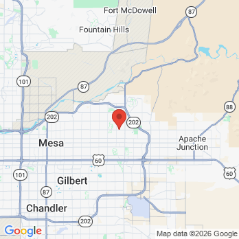 Map to Aspire Pediatric Dentistry  office in Mesa, AZ