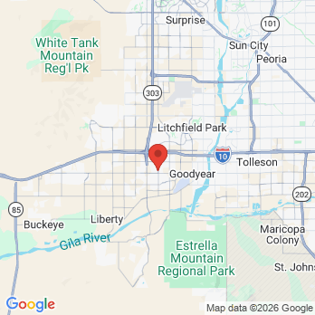 Map to Francis Dental office in Goodyear, AZ