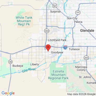 Map to Francis Dental office in Goodyear, AZ