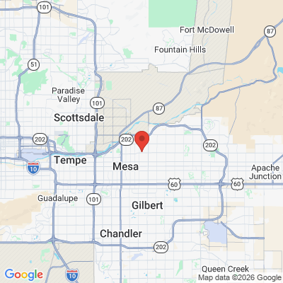 Map to  office in Mesa, AZ