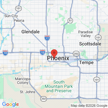 Map to LUVA Dental  office in Phoenix, AZ
