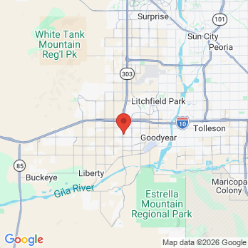 Map to Goodyear Smiles office in Goodyear, AZ