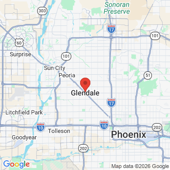 Map to A & A Family Dentistry office in Glendale, AZ
