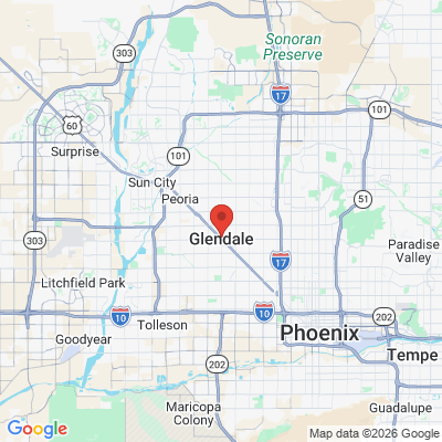 Map to A & A Family Dentistry office in Glendale, AZ