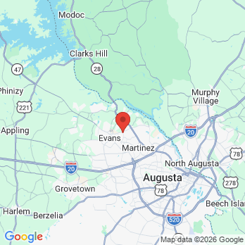 Map to Evans Signature Dentistry office in Evans, GA