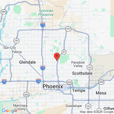 Map to Phoenix Comprehensive Dentistry office in Phoenix, AZ