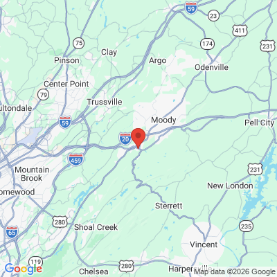 Map to  office in Leeds, AL