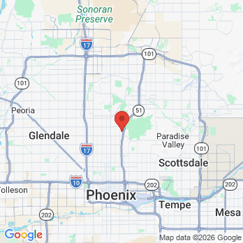 Map to The Peak Dental (formerly Squaw Peak Dental) office in Phoenix, AZ