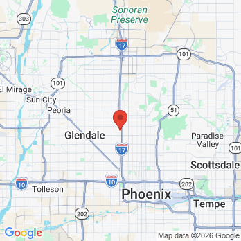 Map to Orangewood Family Dental  office in Phoenix, AZ