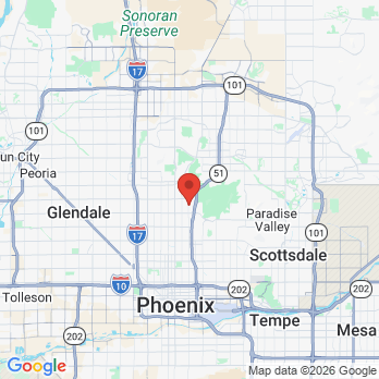 Map to Northernsmiles Dentistry & Orthodontics office in Phoenix, AZ