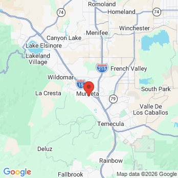Map to Dr. Juan D Angulo, DDS office in Murrieta, CA
