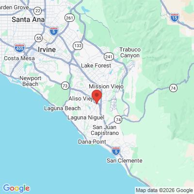 Map to Thompson Dental office in Laguna Niguel, CA
