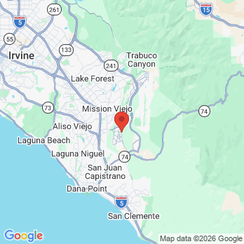 Map to Mission Ranch Dental Aesthetics office in Ladera Ranch, CA