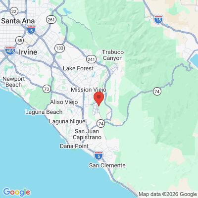Map to Mission Ranch Dental Aesthetics office in Ladera Ranch, CA
