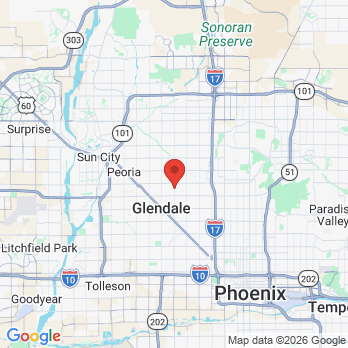 Map to CN Dentistry office in Glendale, AZ