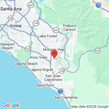 Map to Orange County Orthodontics office in Mission Viejo, CA