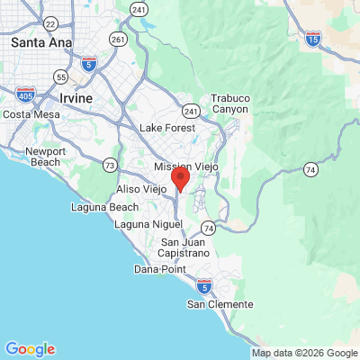 Map to Parkview Dental Group office in Mission Viejo, CA