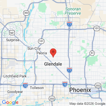 Map to Desert Valley Dental of Glendale office in Glendale, AZ