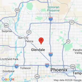 Map to Alan Persons DMD PC office in Glendale, AZ