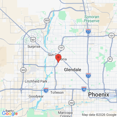 Map to Desertview Dental Care office in Peoria, AZ