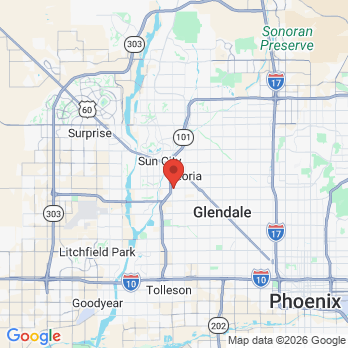 Map to Desertview Dental Care office in Peoria, AZ