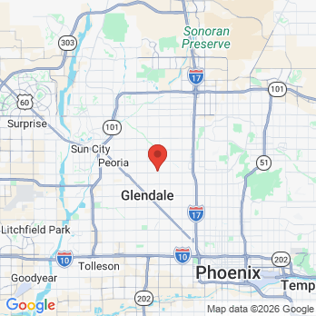 Map to Desert Valley Pediatric Dentistry- West Olive office in Glendale, AZ