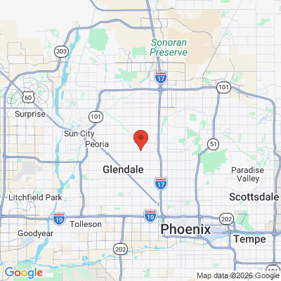 Map to AZ Cosmetic & Family Dentistry  office in Glendale, AZ