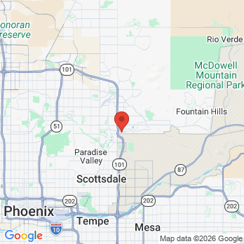 Map to Cholla Family Dentistry office in Scottsdale, AZ