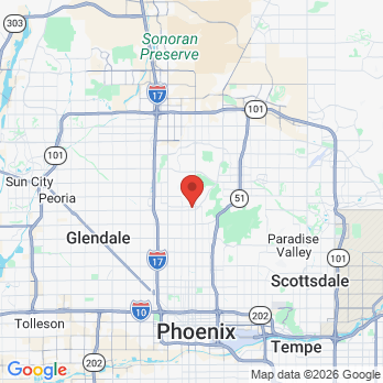 Map to Admired Smiles  office in Phoenix, AZ