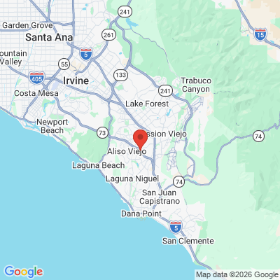 Map to Aliso Laguna Family Dental Care office in Laguna Hills, CA
