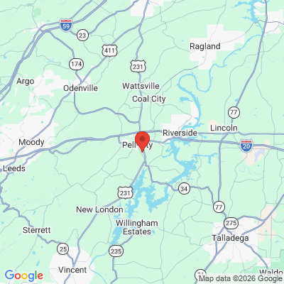 Map to  office in Pell City, AL