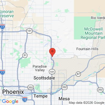 Map to Guyette Facial and Oral Surgery  office in Scottsdale, AZ