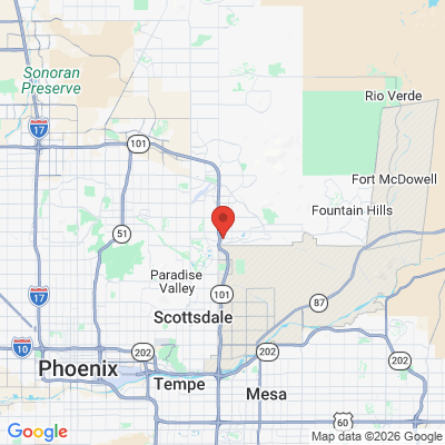 Map to Dr Wiitala DDS office in Scottsdale, AZ