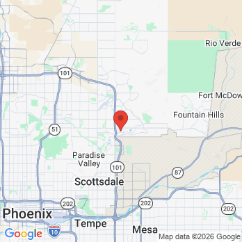 Map to Primary Desert Mountain Medical Plaza office in Scottsdale, AZ