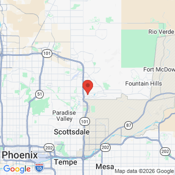 Map to Desert Smiles Family Dentistry office in Scottsdale, AZ