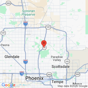 Map to desert dental office in Phoenix, AZ