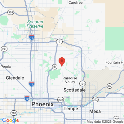 Map to Cactus Horizon Dentistry office in Phoenix, AZ