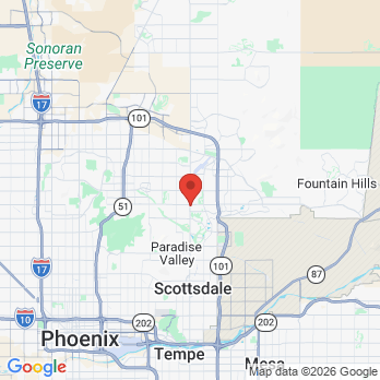 Map to Paradise Hills Dentistry office in Scottsdale, AZ